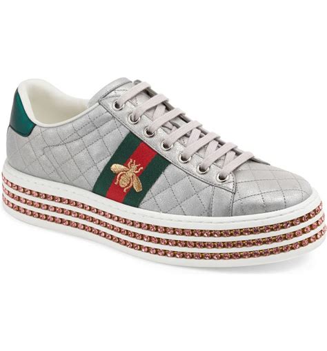 gucci striped platform sneakers|gucci new ace platform sneakers.